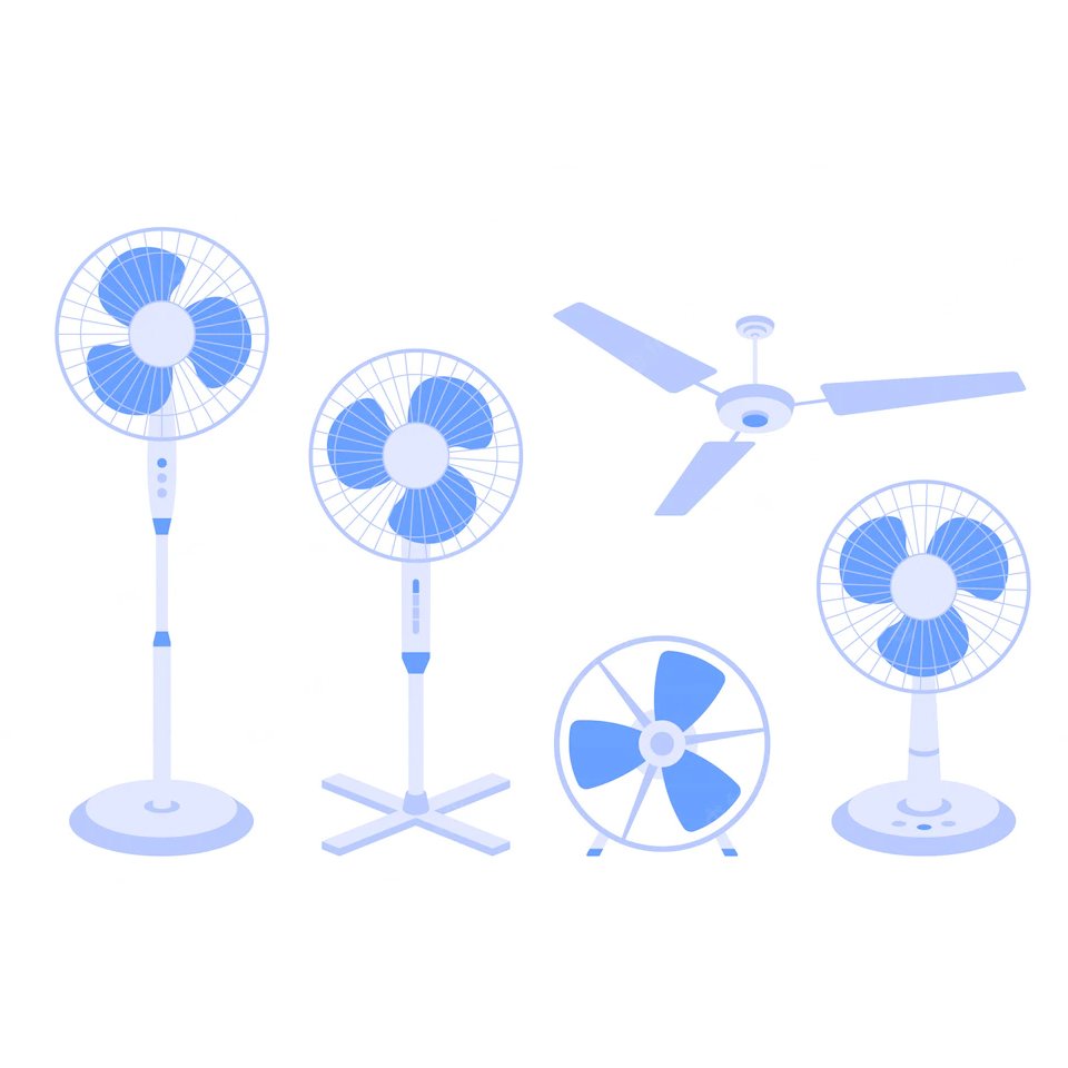 different types of electric fans