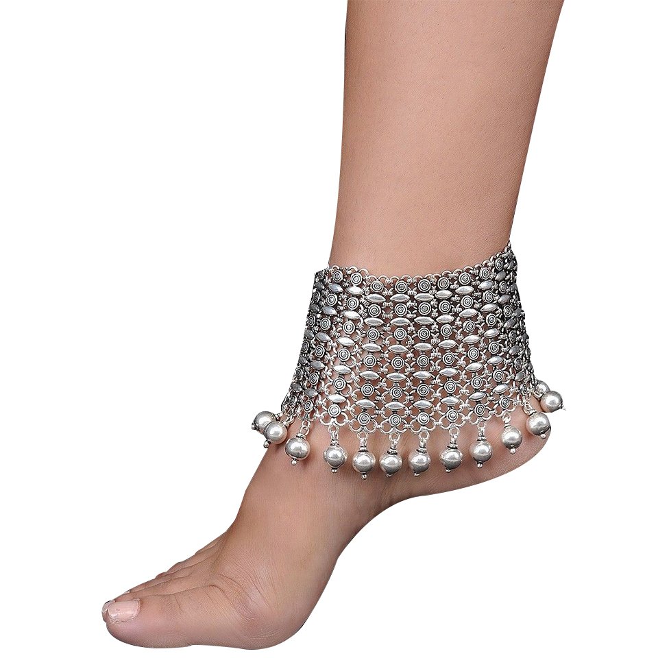 traditional pure silver anklets