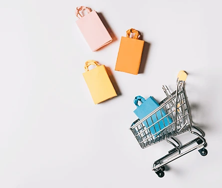 shopping trolley and shopping bags